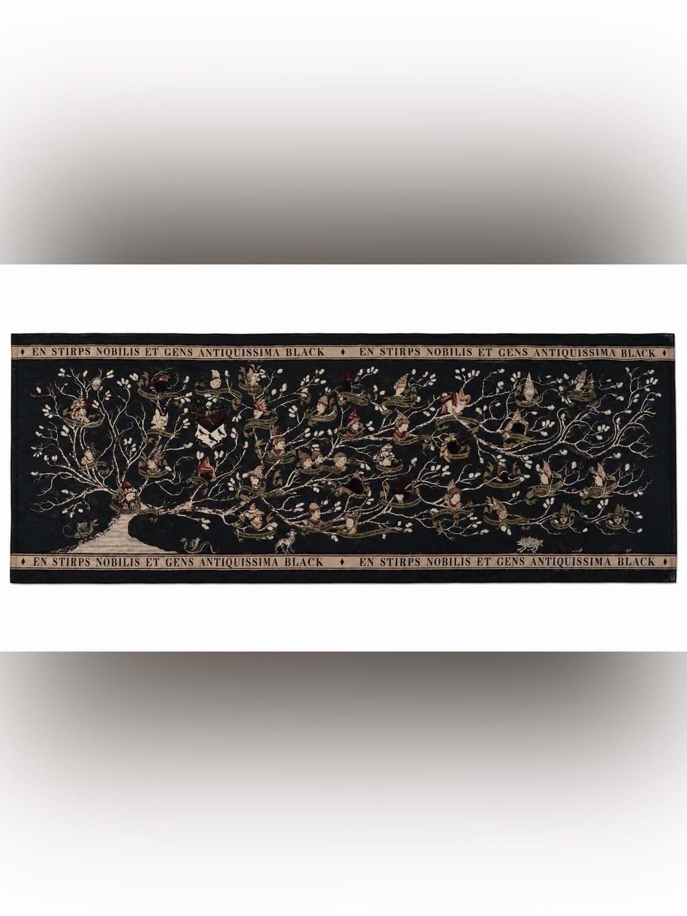 Harry Potter House of Black Family Tree Tapestry Scarf Shawl Loot Crate 70”